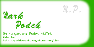 mark podek business card